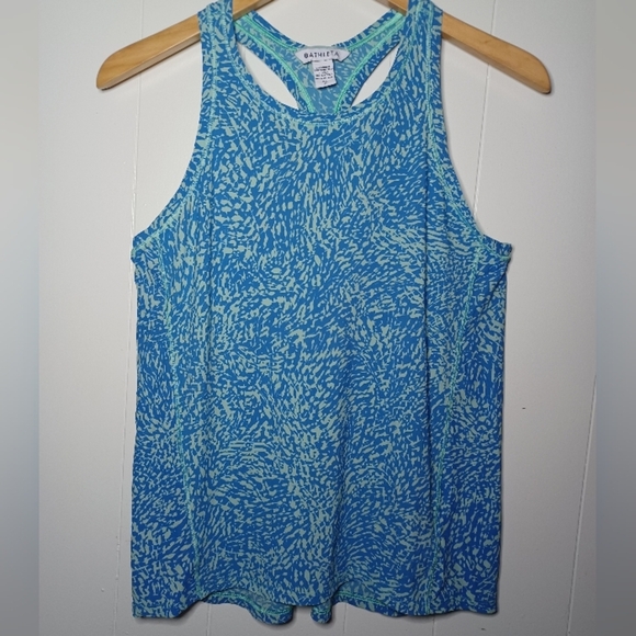 Athleta Blue and Green Relaxed Tank Top - Picture 1 of 8